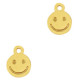 DQ Metall Anhänger Smiley 10x8mm Gold